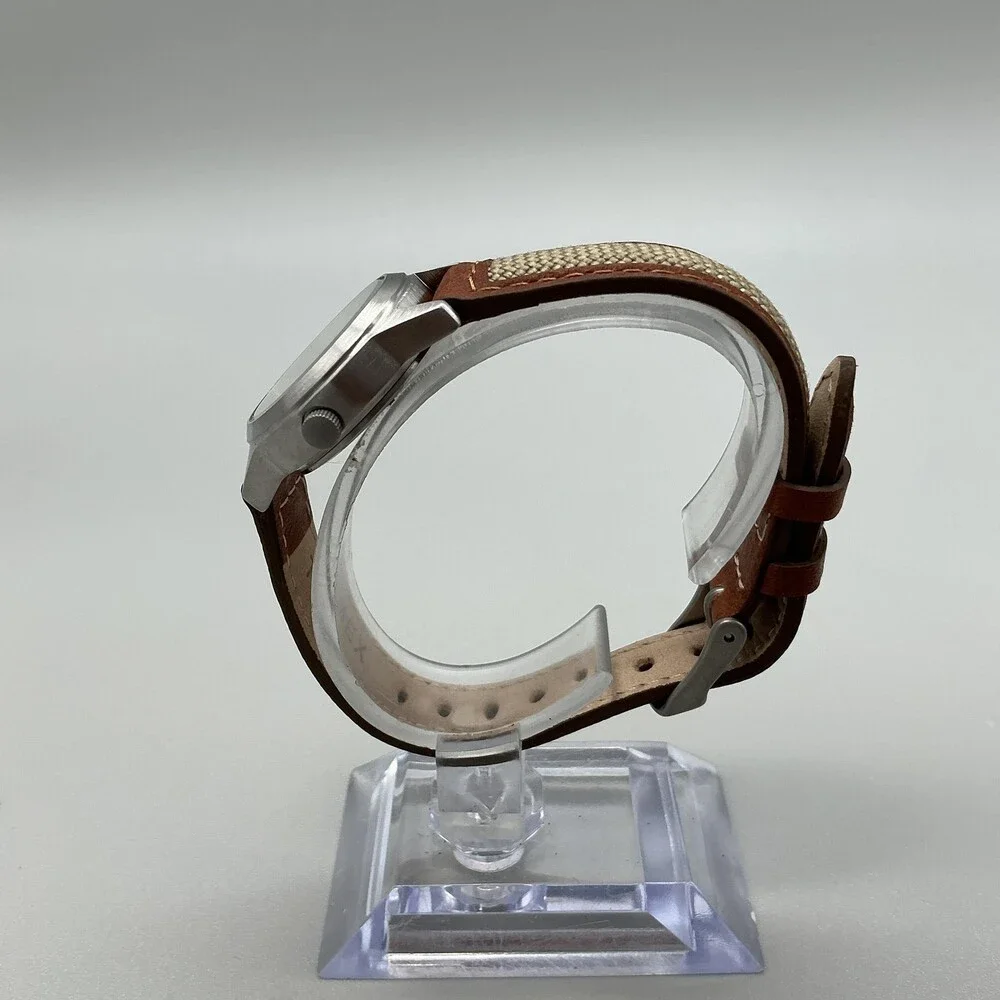 Timex Expedition Indiglo Womens Watch 26mm Cream Dial Brown Leather New Battery